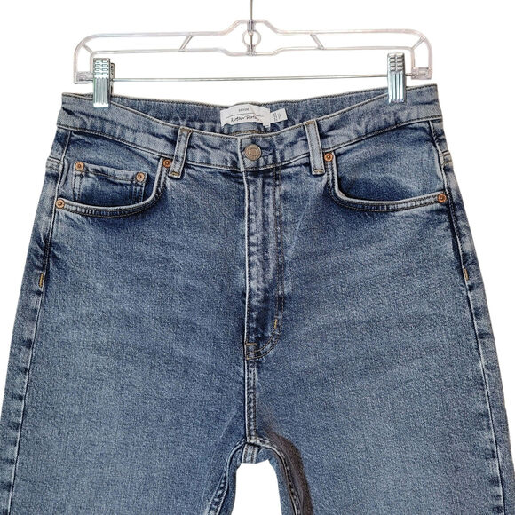 & Other Stories Favorite Cut Straight Leg Jeans Slim Cut High Rise Blue Denim 30 - Picture 3 of 15